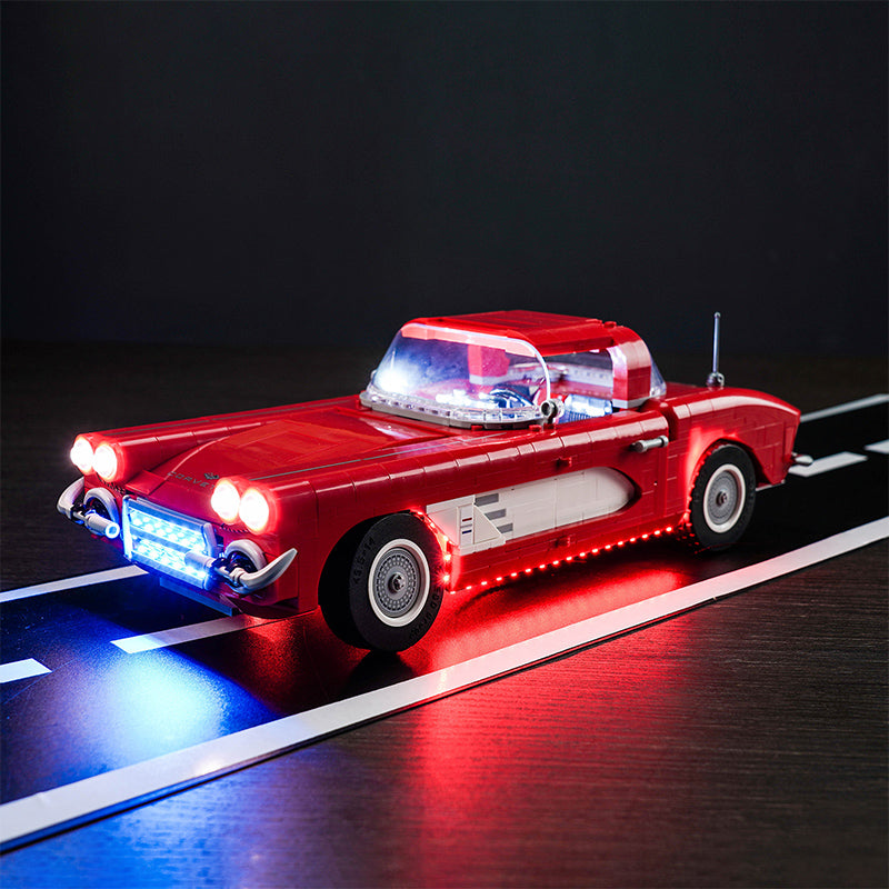 Kit d'éclairage BrickBling pour LEGO Chevrolet Corvette 10321 version télécommandée