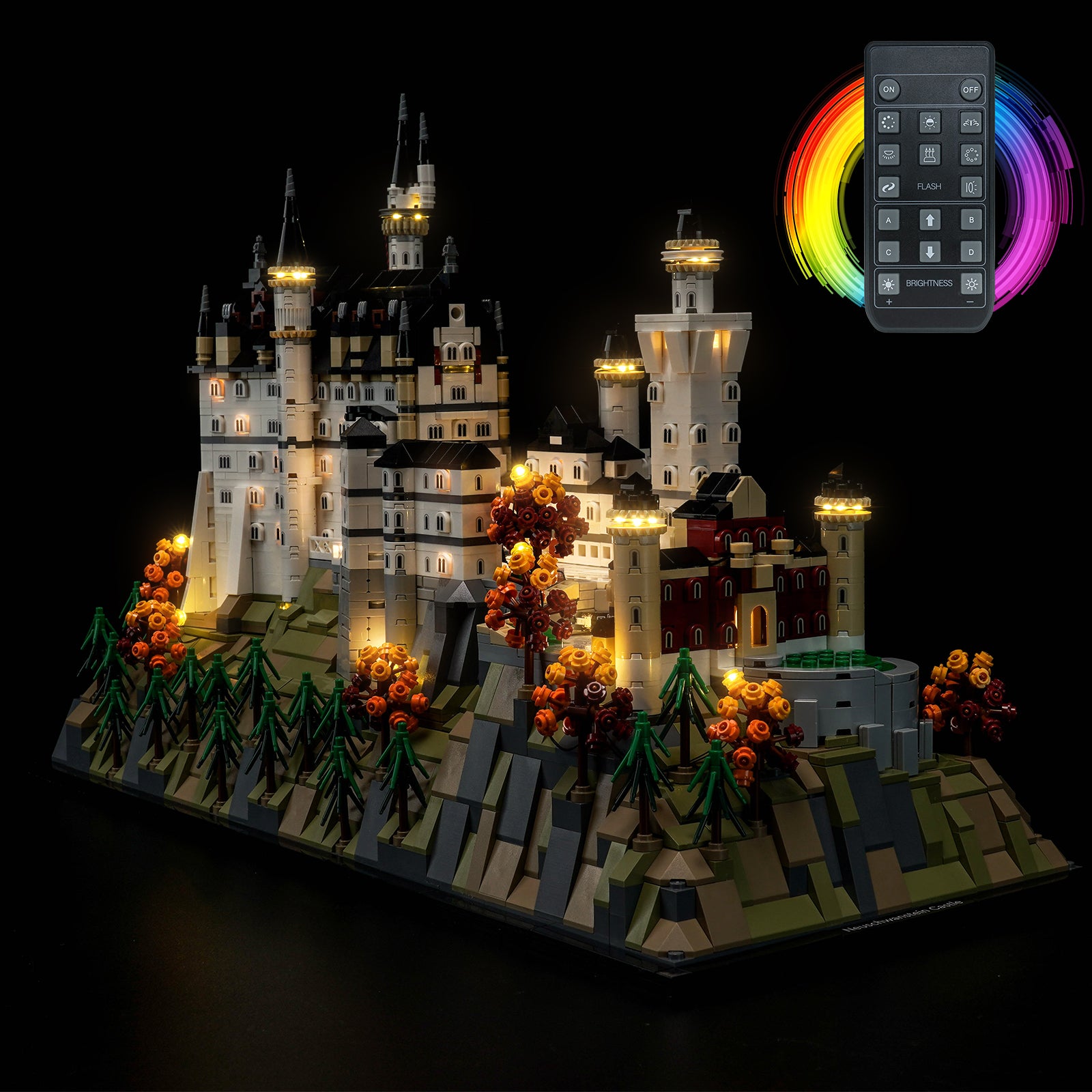 BrickBling Lichtset für LEGO Architecture Schloss Neuschwanstein 21063 Neue Version