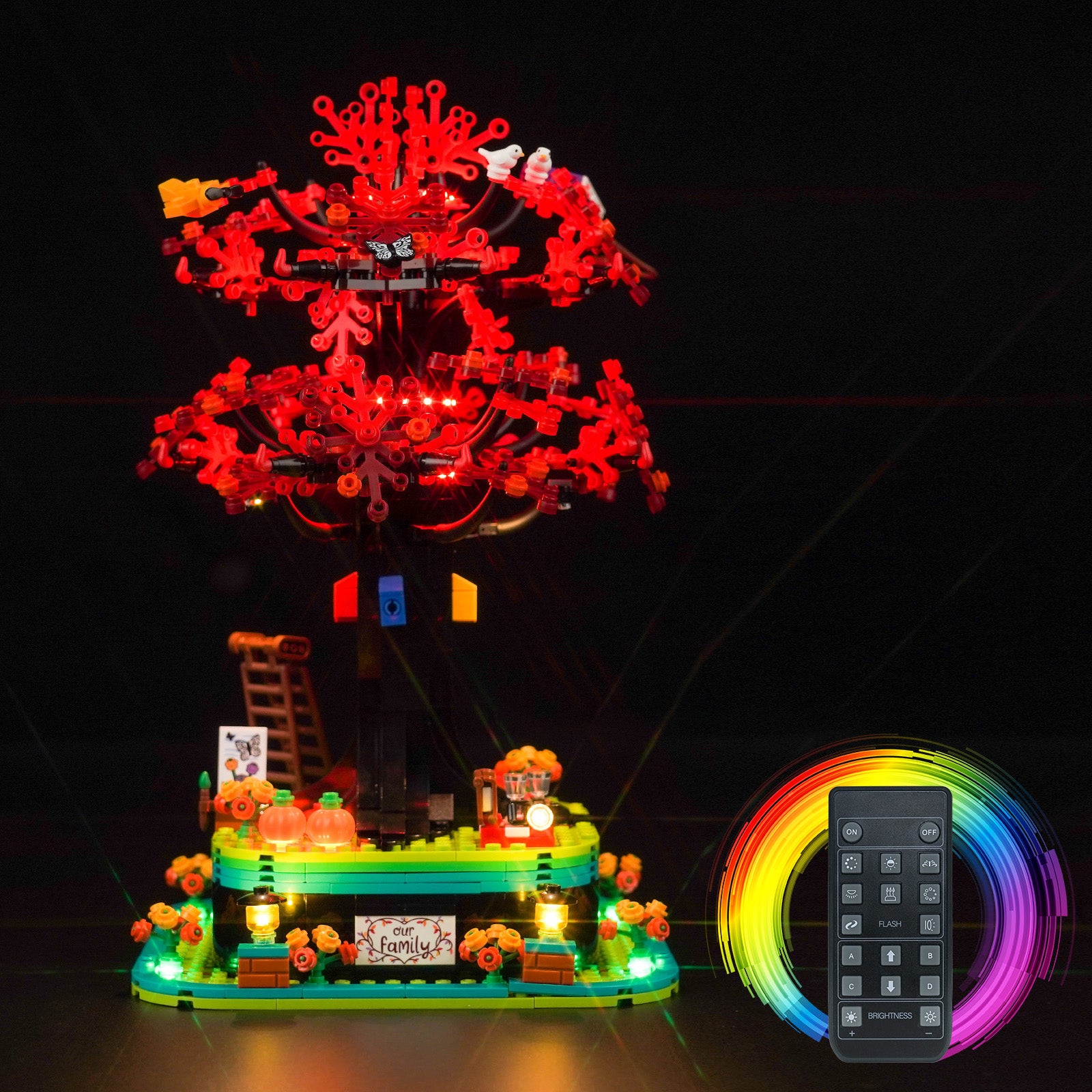 BrickBling Light Kit for LEGO Ideas Family Tree 21346 Classic Version Remote Version