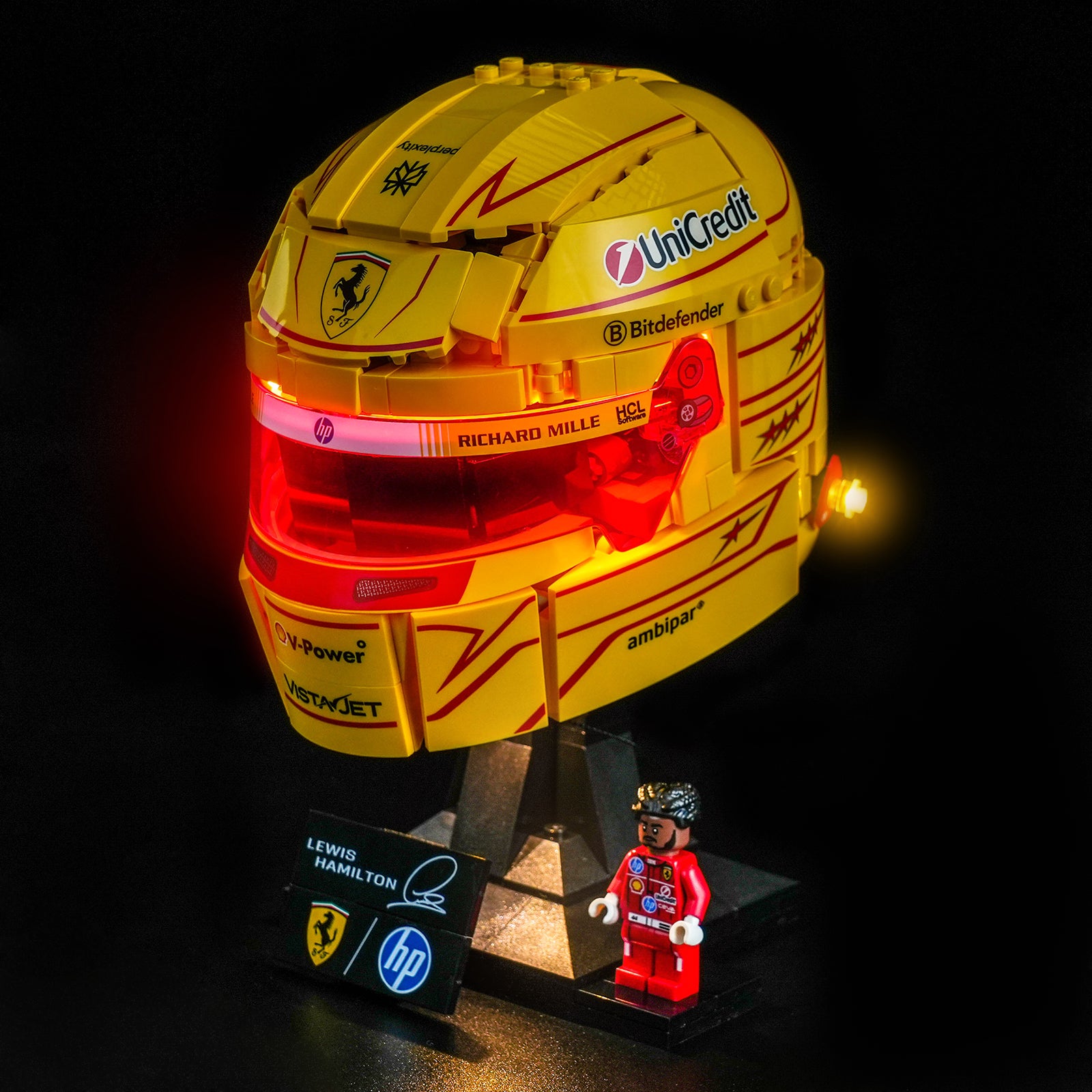 BrickBling Light Kit for LEGO Editions Scuderia Ferrari HP Lewis Hamilton Helmet 43022
