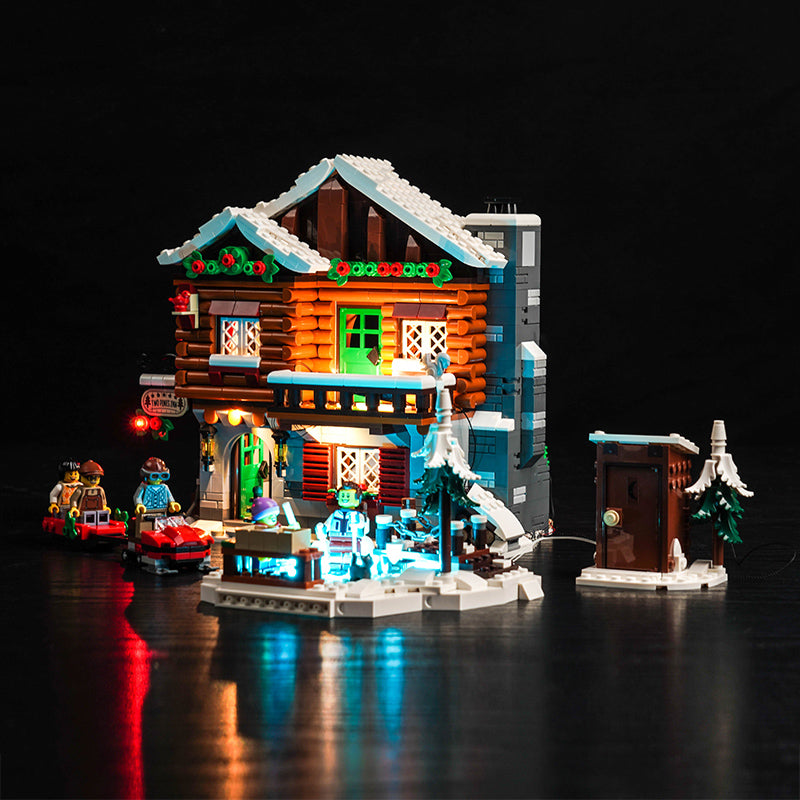 BrickBling Lichtset für LEGO Alpine Lodge Winter Village Set 10325 Musikversion