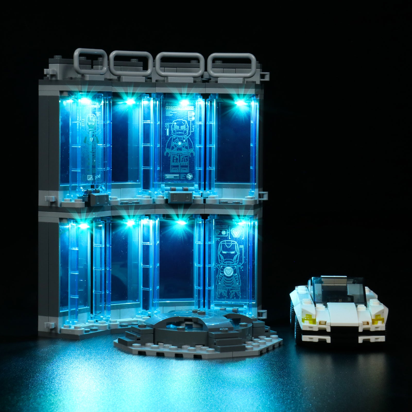 BrickBling LED Light Kit for LEGO Iron Man Armory 76216