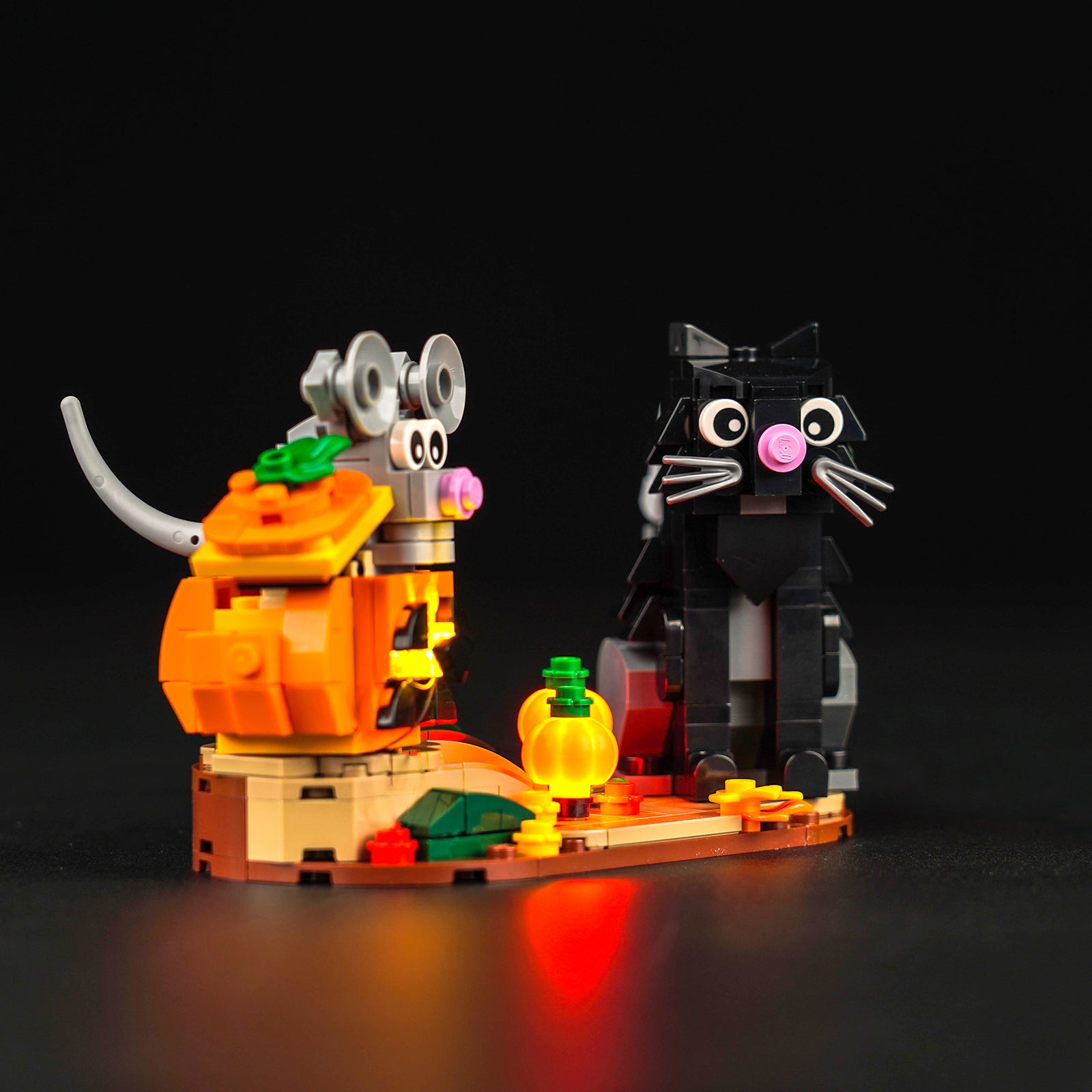 Brickbling Light Kit For LEGO Halloween Cat & Mouse 40570