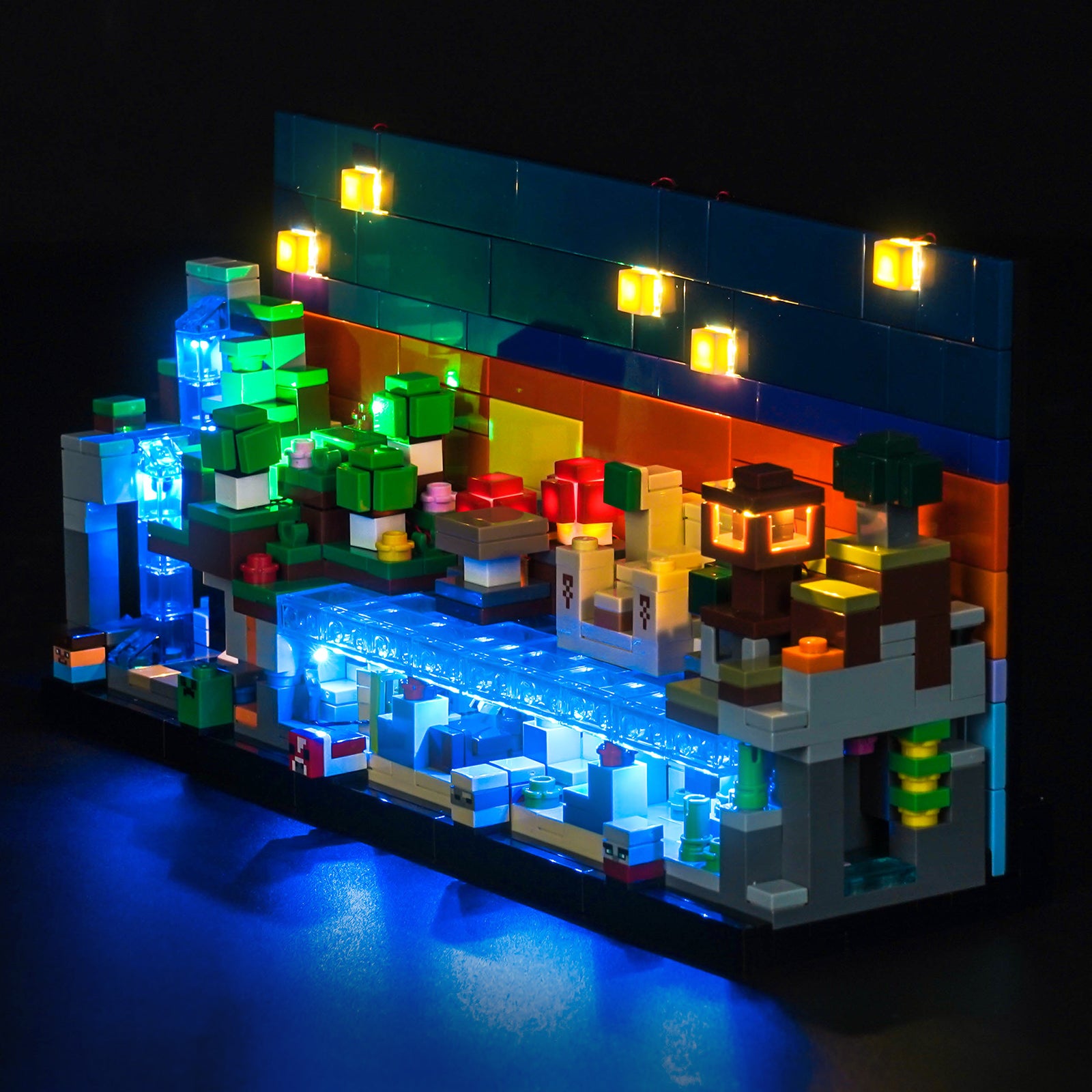 Kit d'éclairage BrickBling pour LEGO Minecraft Mini Biomes 21589
