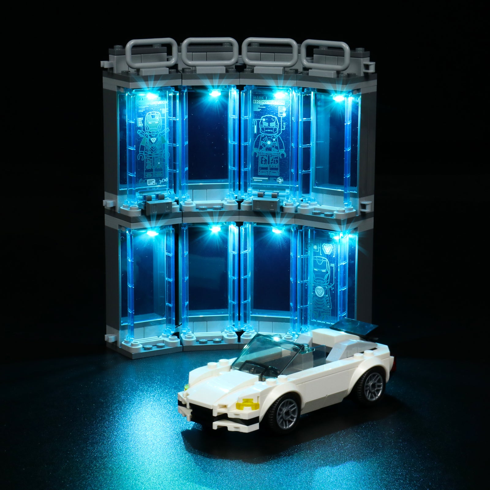 BrickBling Lichtset für LEGO Iron Man Armory 76216
