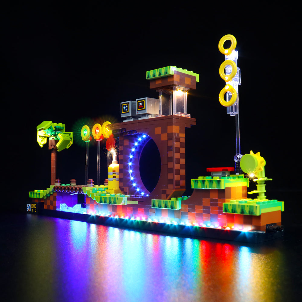 Kit d'éclairage BrickBling pour LEGO Sonic the Hedgehog™ – Zone de Green Hill 21331