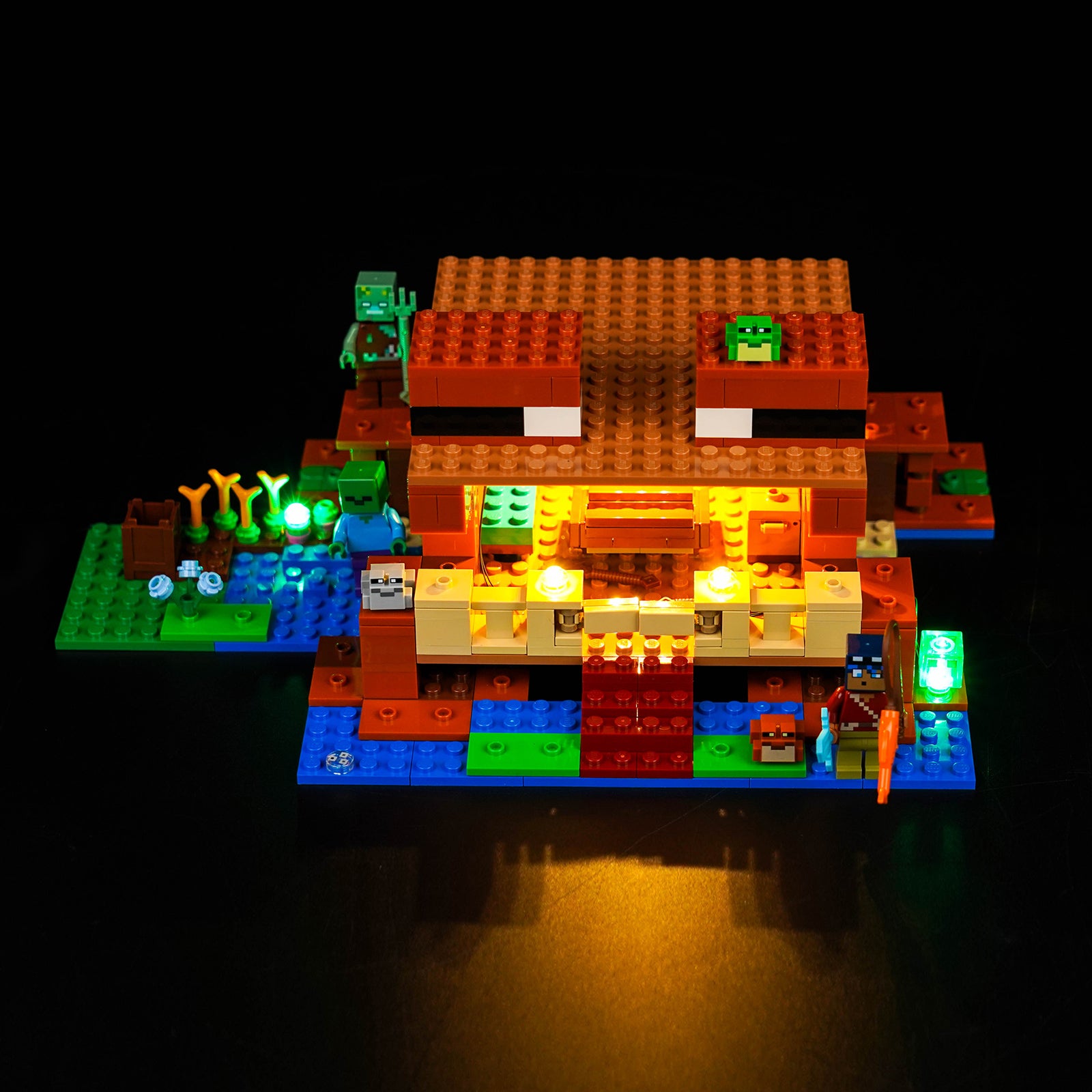 BrickBling LED Light Kit for LEGO Minecraft The Frog House 21256