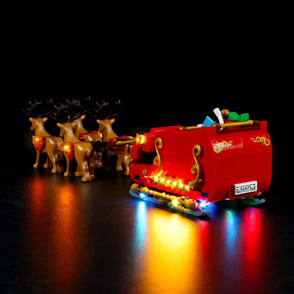 BrickBling Lichtset für LEGO Weihnachtsmannschlitten 40499