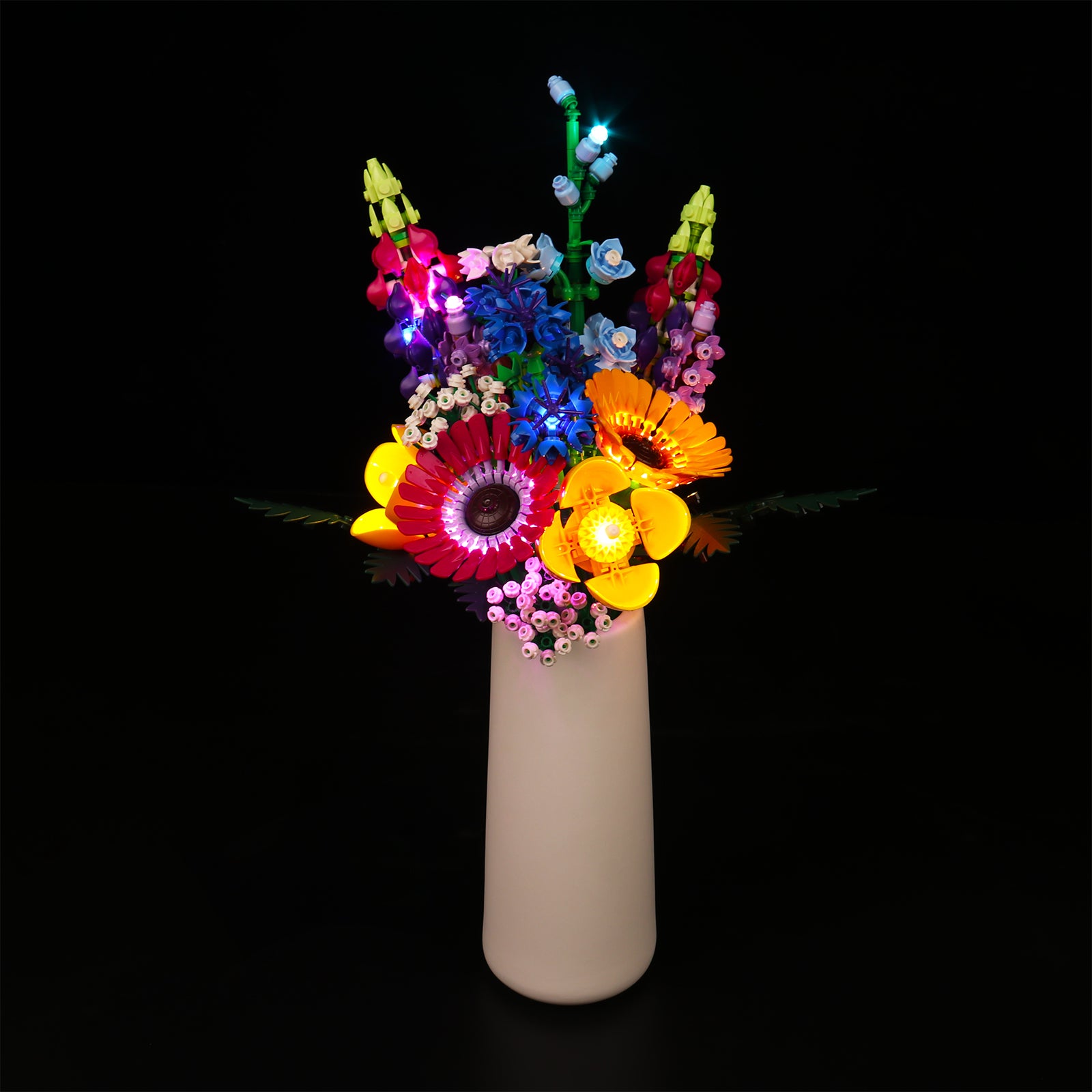 Ensemble de Lego de bouquet de fleurs, blocs de construction de fleurs, kit  de bouquet de fleurs artificielles bricolage briques de fleurs créatives