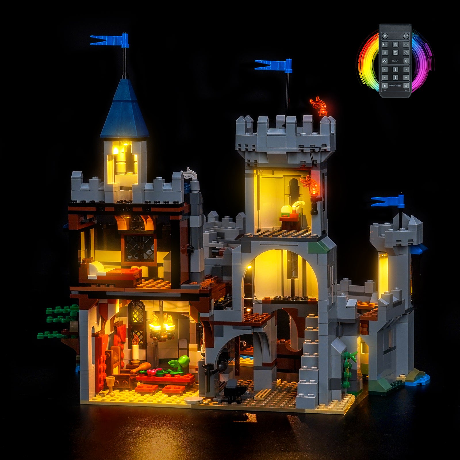 BrickBling Light Kit for LEGO Creator 3-in-1 Medieval Horse Knight Castle 31168