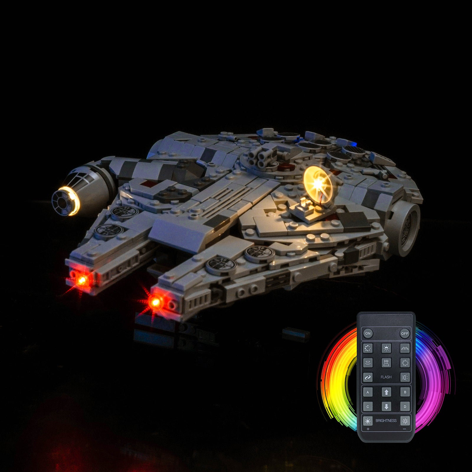 BrickBling Lichtset für LEGO Star Wars Millennium Falcon™ 75375 Neue Version