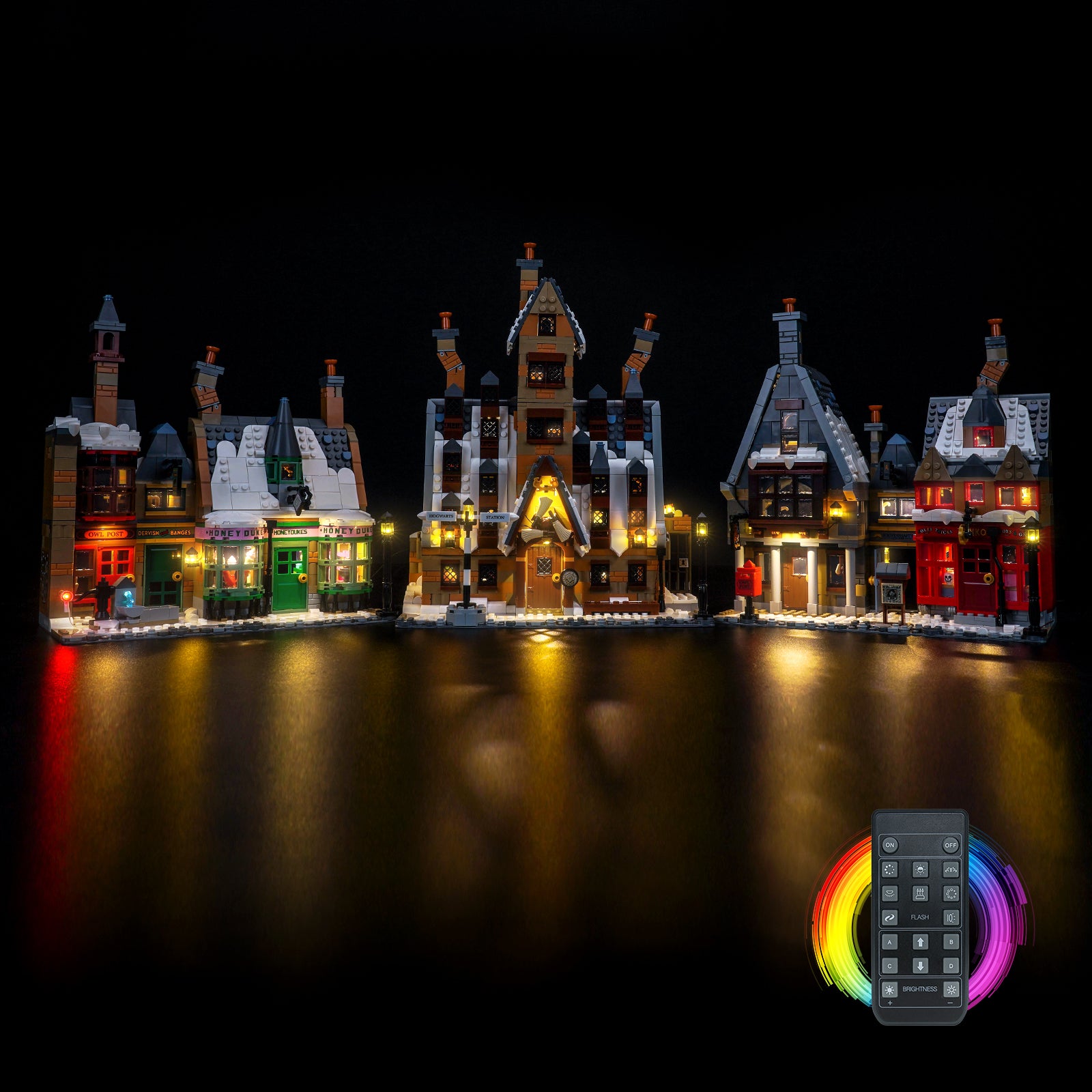 Kit d'éclairage BrickBling pour LEGO Harry Potter Village de Pré-au-Lard – Édition Collector 76457