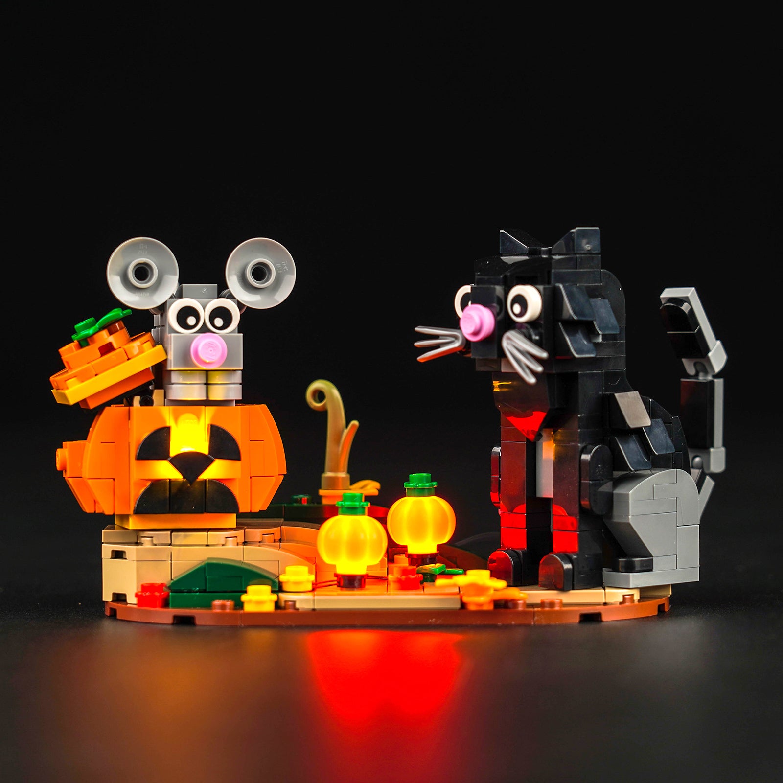 Brickbling LED Lighting Kit For LEGO Halloween Cat & Mouse 40570