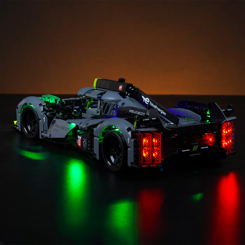 Kit d'éclairage BrickBling pour LEGO Technic Peugeot 9X8 24H Le Mans Hypercar hybride 42156