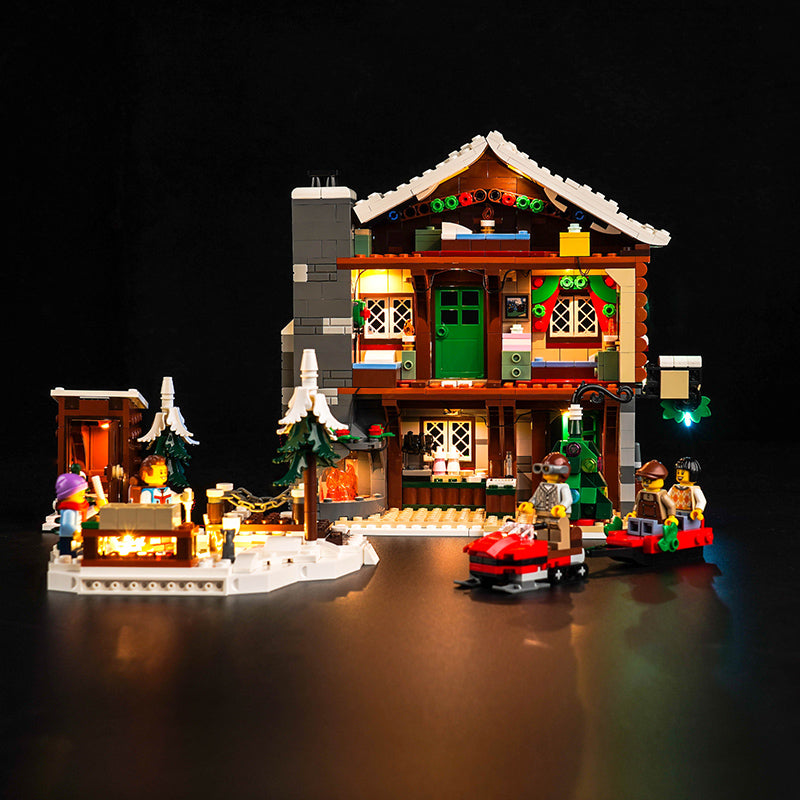 Kit d'éclairage BrickBling pour ensemble de village d'hiver LEGO Alpine Lodge 10325 version RC