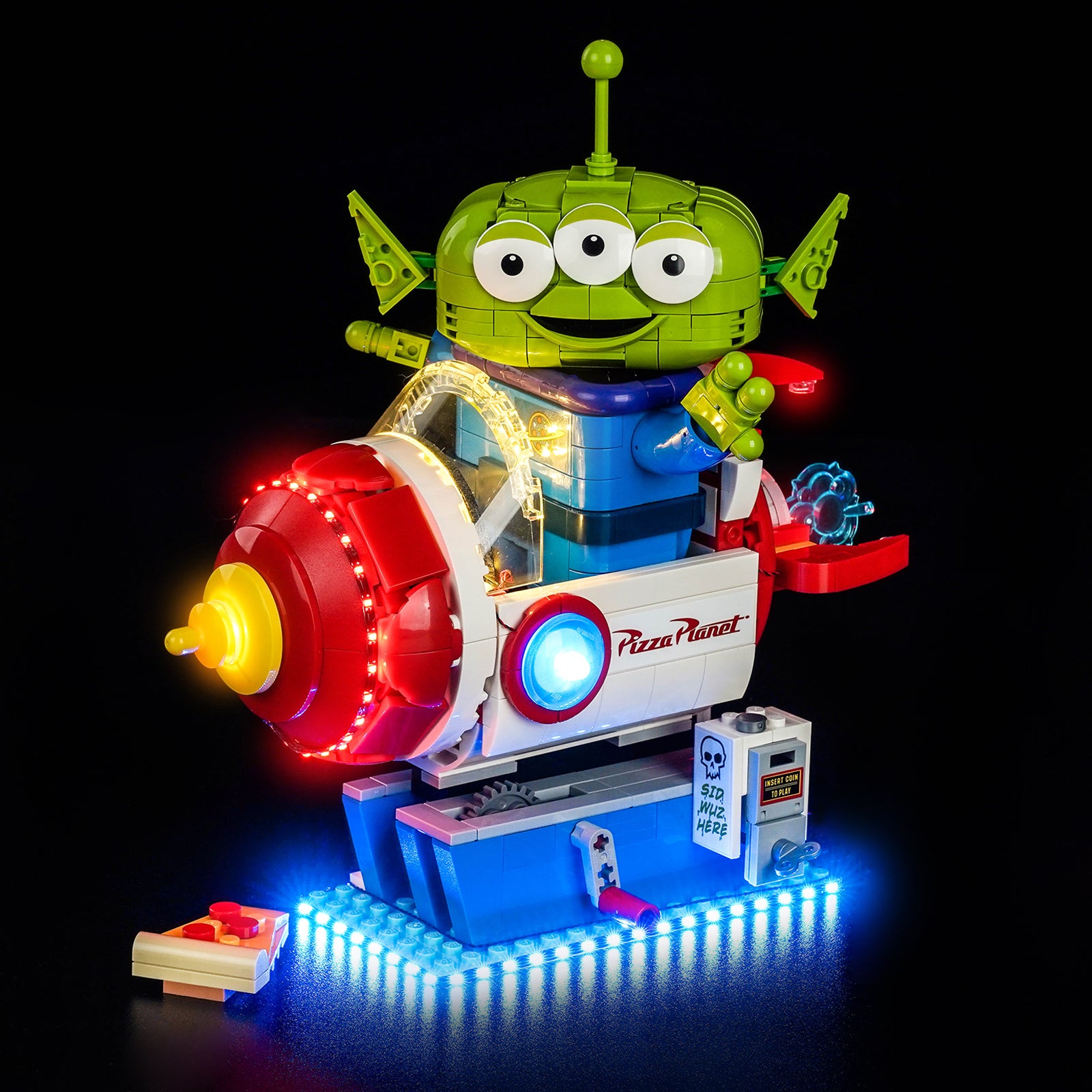 BrickBling Light Kit for LEGO Disney Alien with Pizza Planet Rocket Ride 43307