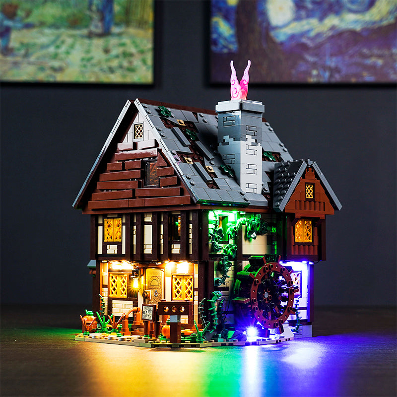 BrickBling Lichtset für LEGO Disney Hocus Pocus: Das Häuschen der Sanderson-Schwestern 21341