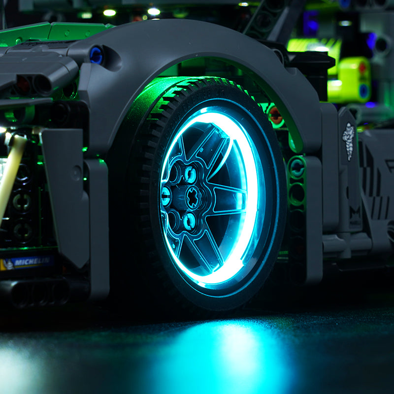 BrickBling Lichtset für LEGO Technic Peugeot 9X8 24H Le Mans Hybrid Hypercar 42156