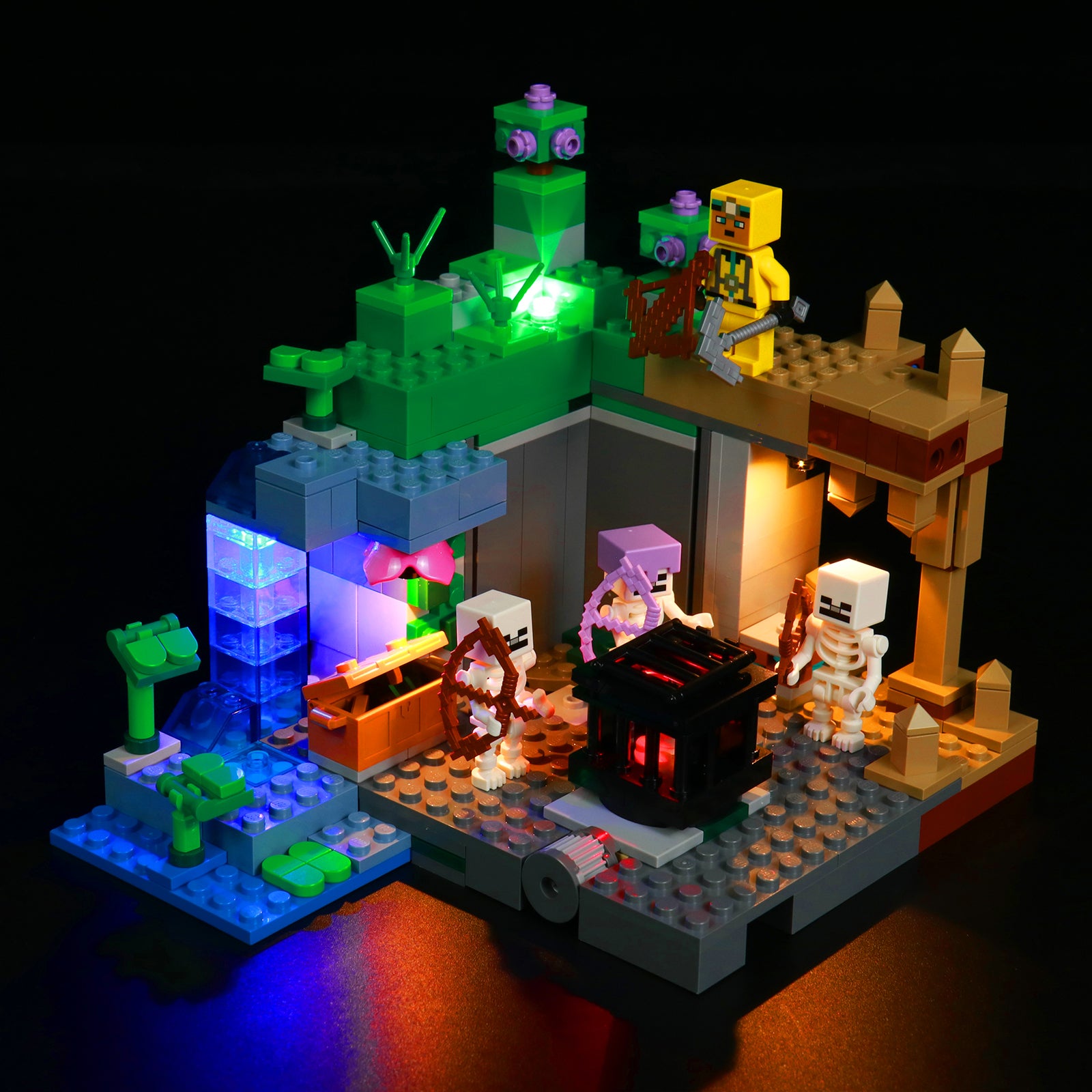 BrickBling Light Kit for LEGO Minecraft The Skeleton Dungeon 21189