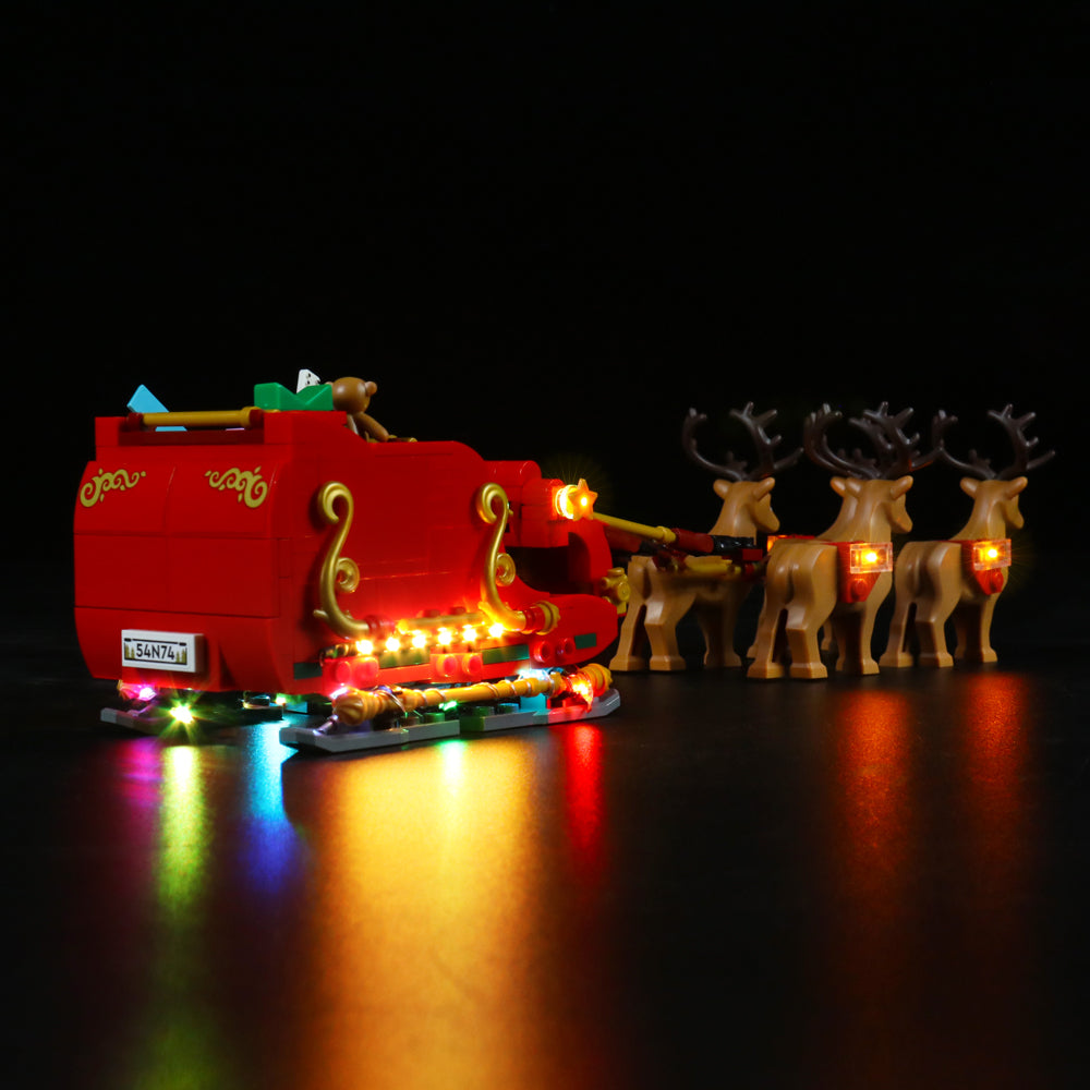 BrickBling Lichtset für LEGO Weihnachtsmannschlitten 40499