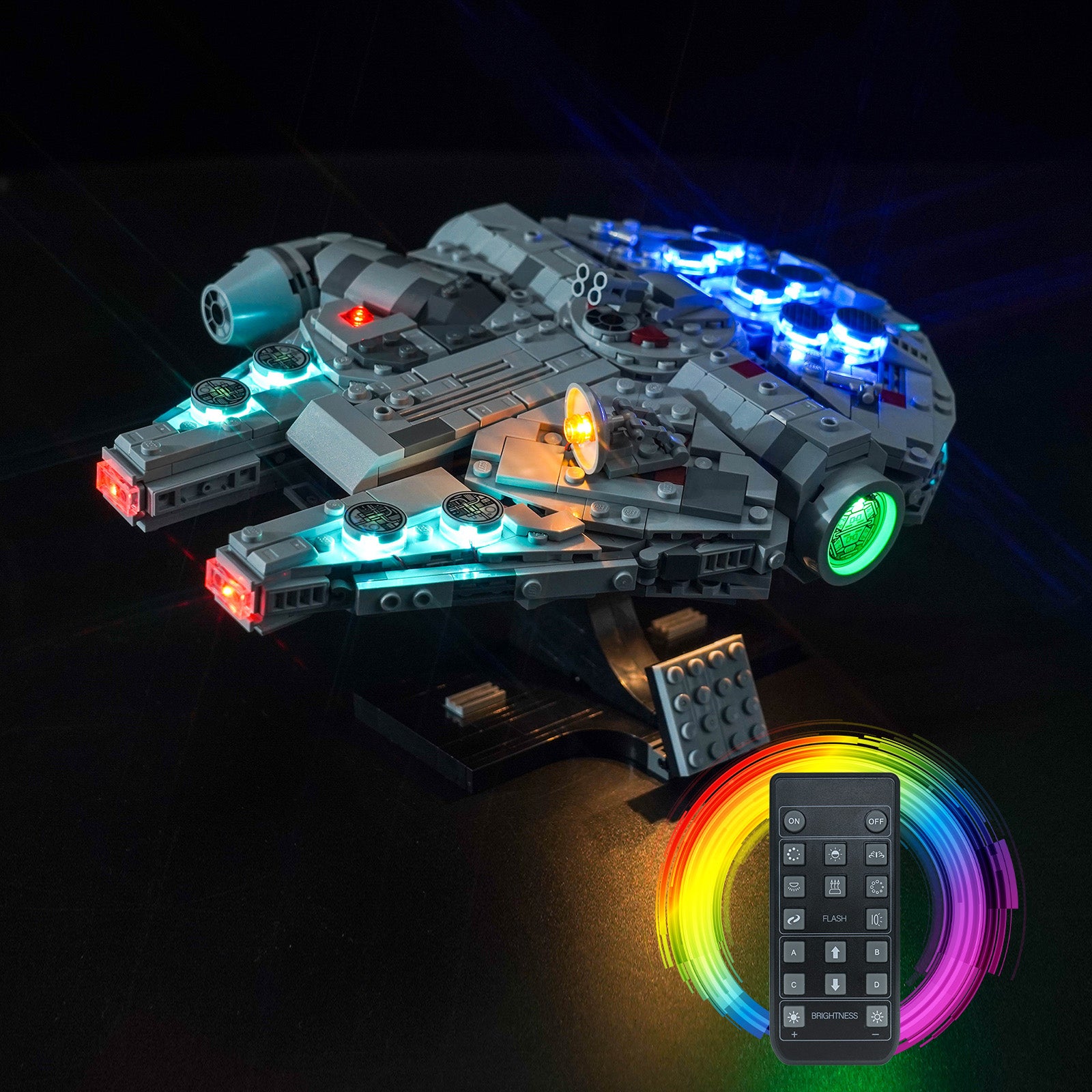 BrickBling Light Kit for LEGO Star Wars Millennium Falcon™ 75375 Remote Control Version