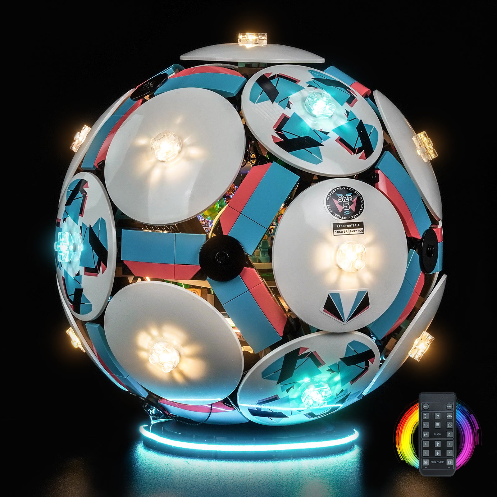 LED Light Kit for LEGO Editions Soccer Ball 43019 | BrickBling