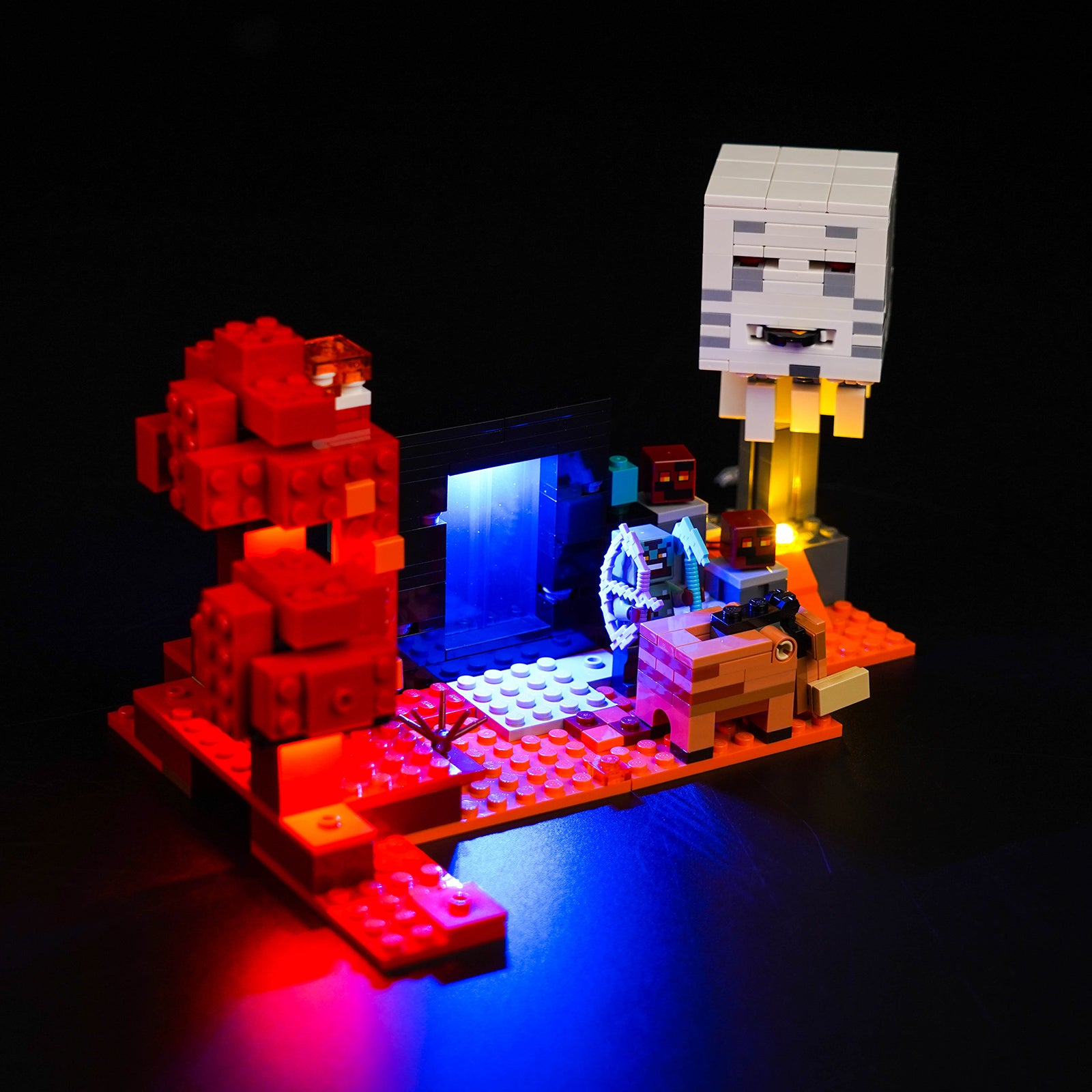 Light Up Your LEGO Minecraft The Nether Portal Ambush 21255