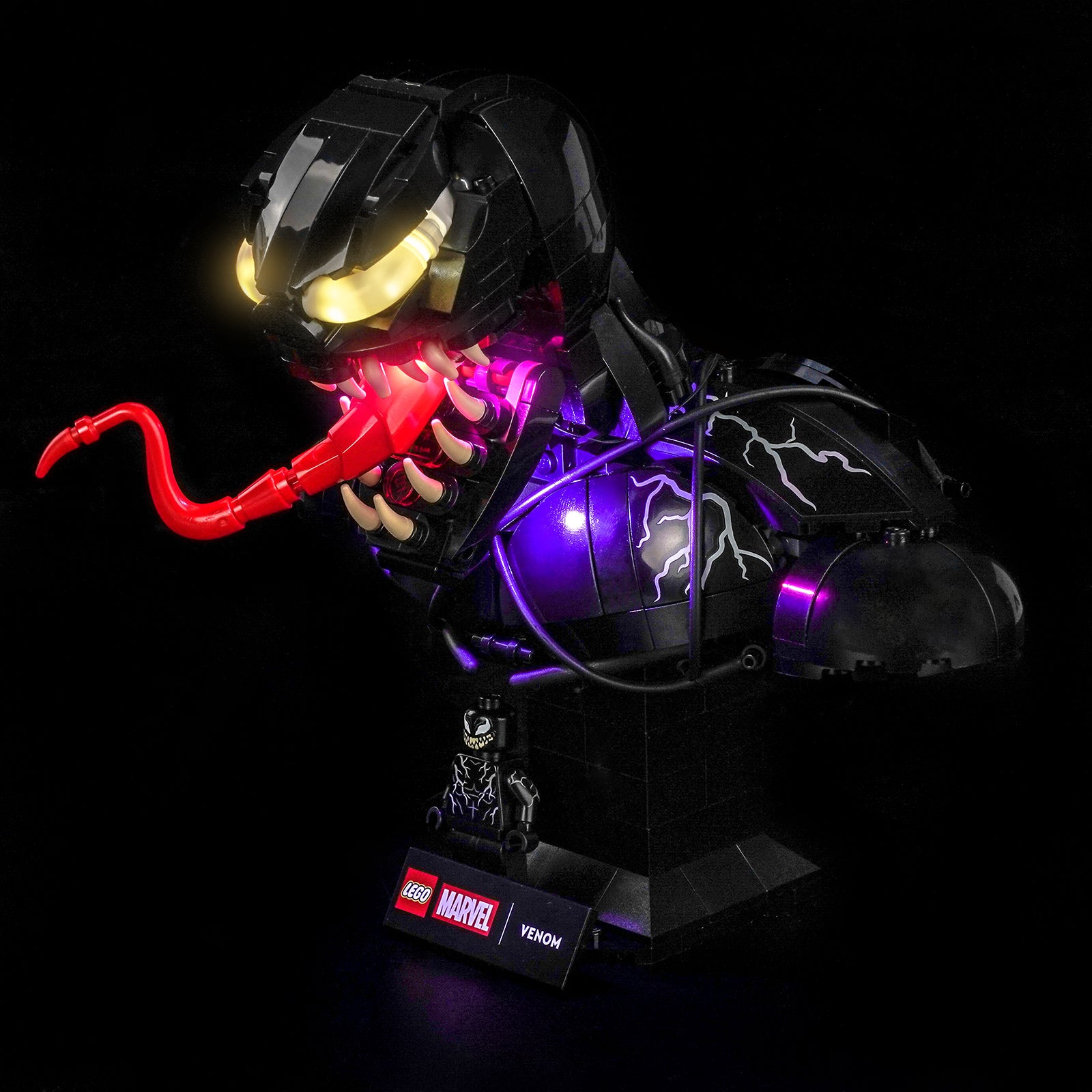Kit d'éclairage BrickBling pour Buste de Venom LEGO Marvel 76356