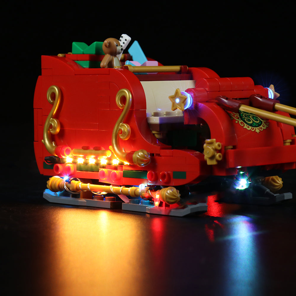 BrickBling Lichtset für LEGO Weihnachtsmannschlitten 40499