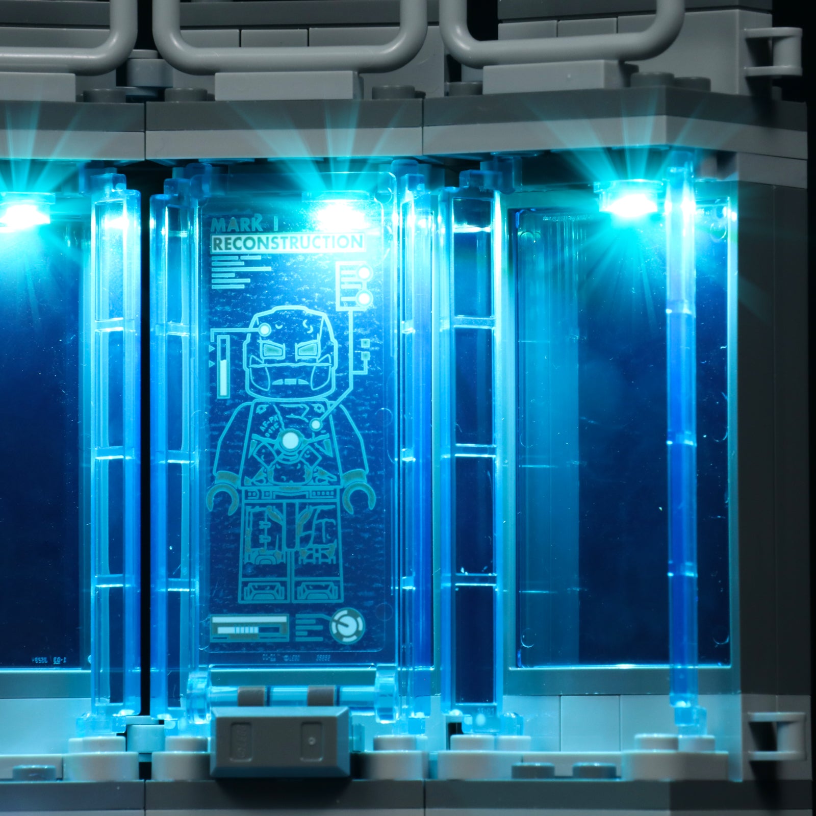 Kit d'éclairage BrickBling pour LEGO Iron Man Armory 76216