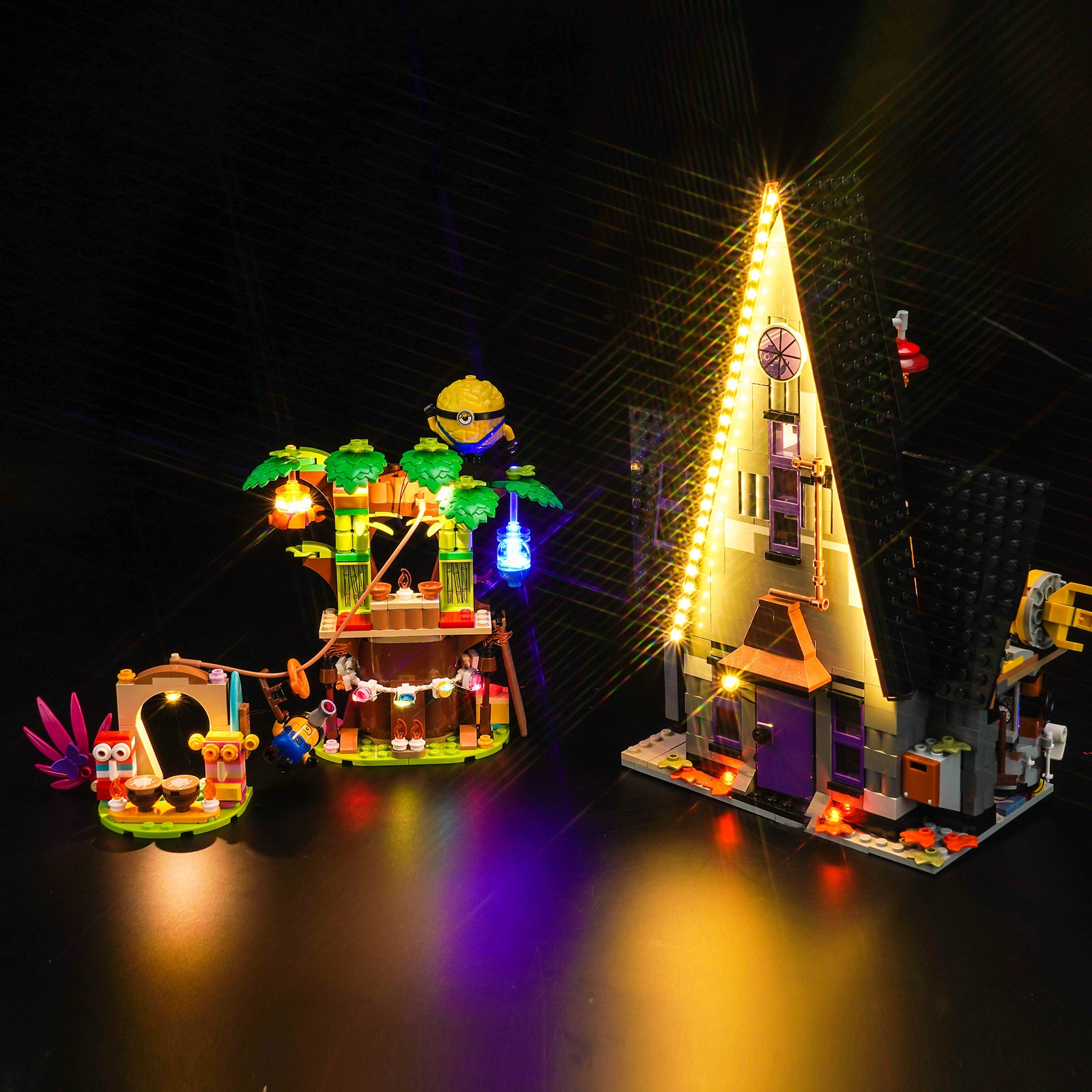 Kit d'éclairage BrickBling pour LEGO Moi, moche et méchant 4 Minions et le manoir familial de Gru 75583