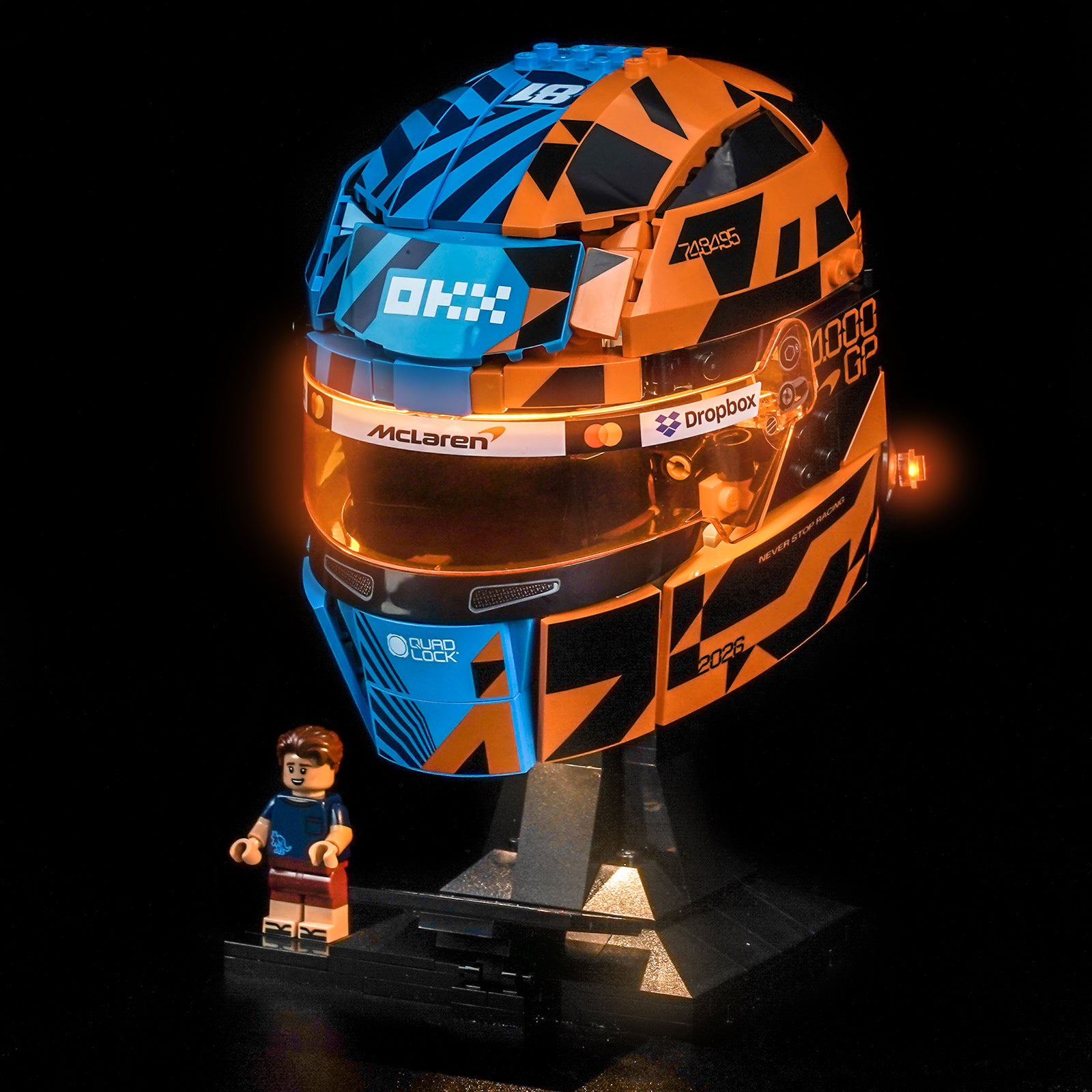 BrickBling Light Kit for LEGO Editions McLaren Mastercard F1® Team Oscar Piastri Helmet 43017