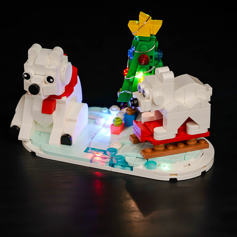 BrickBling Lichtset für LEGO Winterzeit-Eisbären 40571