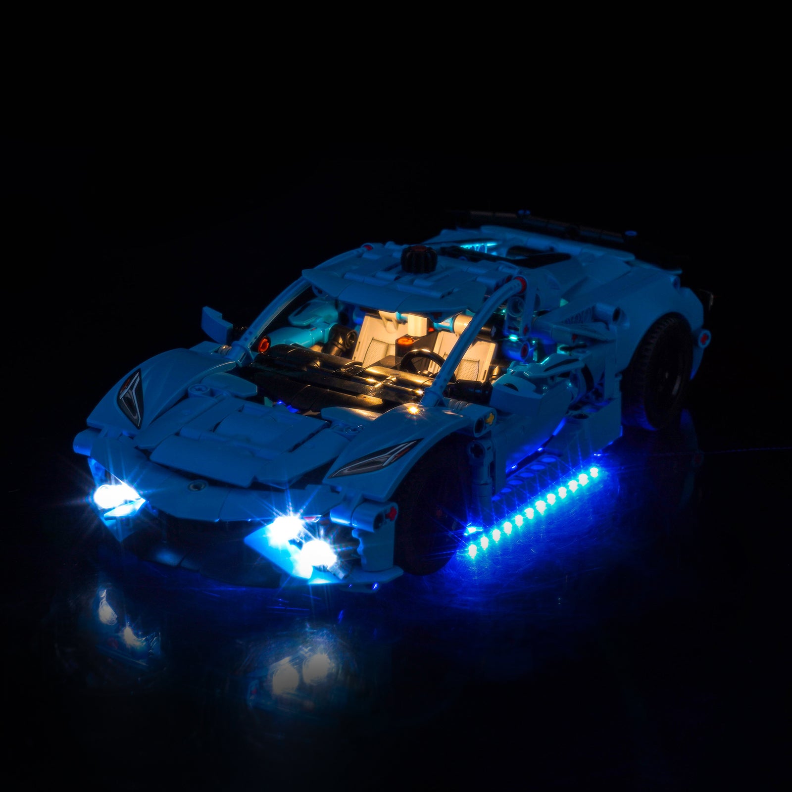 BrickBling Light Kit for LEGO Technic Chevrolet Corvette Stingray Blue 42217