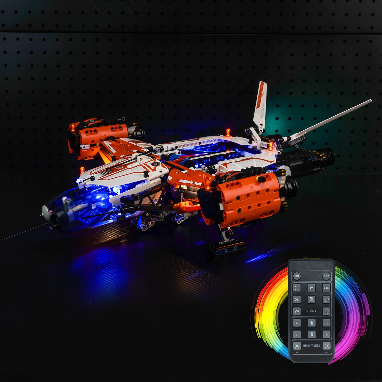 BrickBling Light Kit for LEGO Technic VTOL Heavy Cargo Spaceship LT81 42181 Remote Control Version