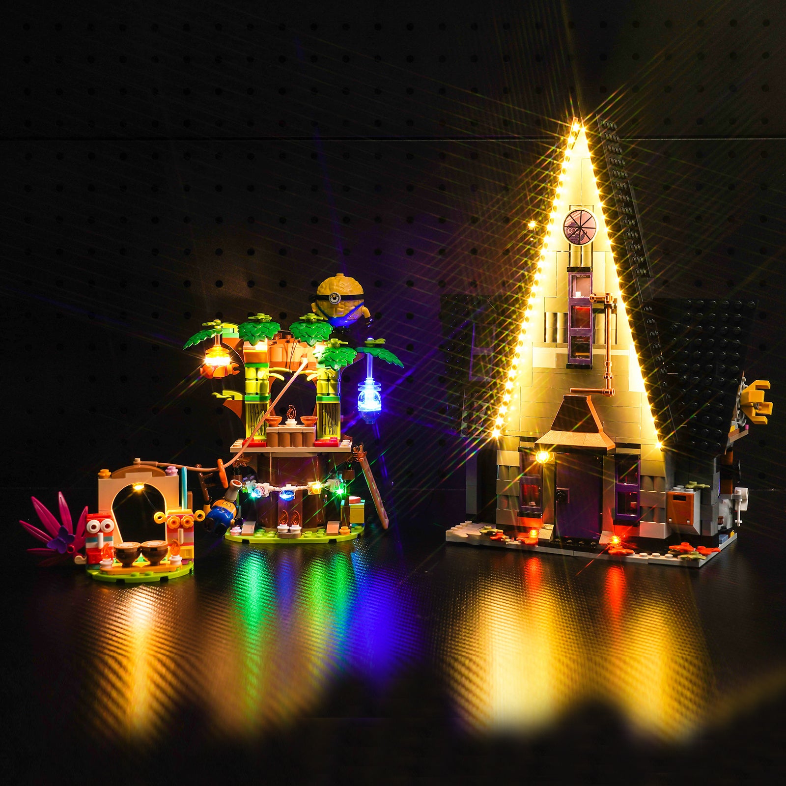 Kit d'éclairage BrickBling pour LEGO Moi, moche et méchant 4 Minions et le manoir familial de Gru 75583