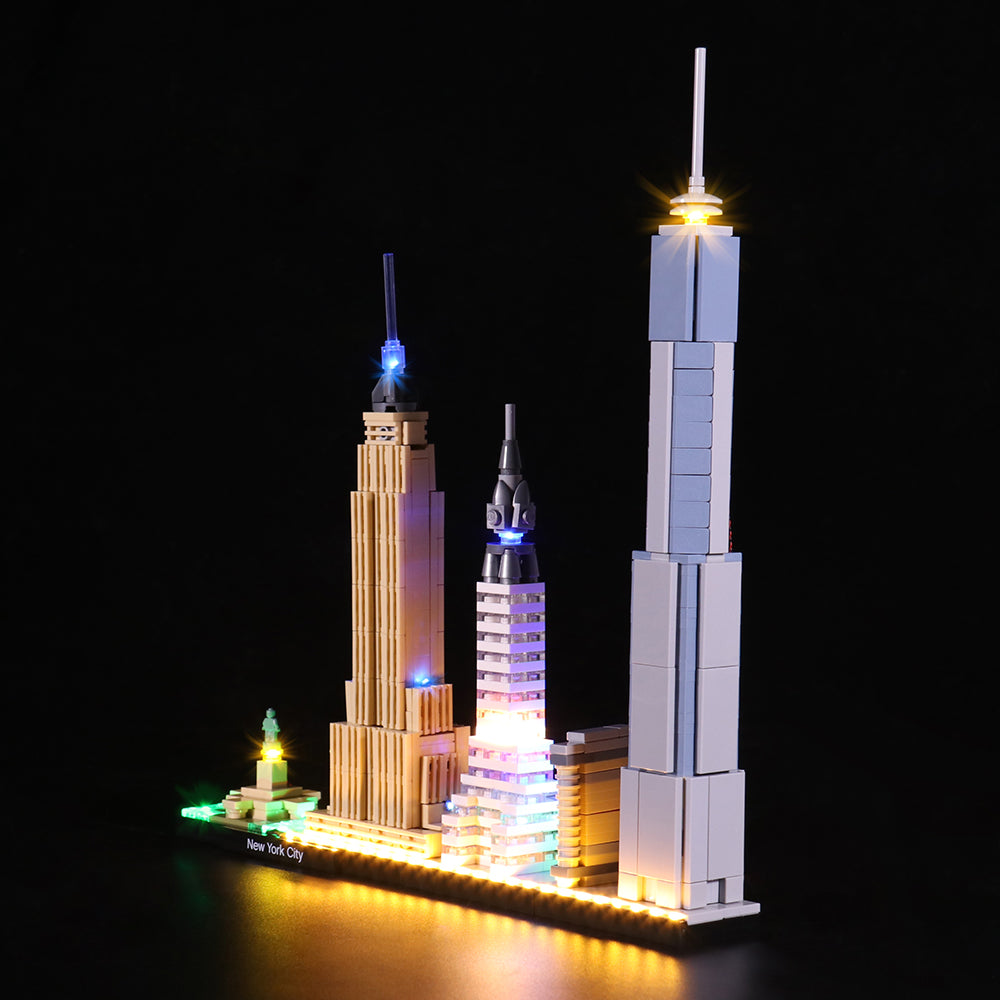 BrickBling Light Kit For LEGO City Skyline Series New York 21028