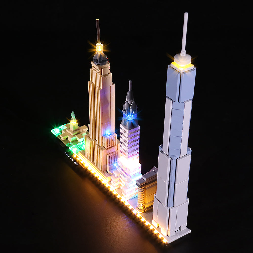 BrickBling Light Kit For LEGO City Skyline Series New York 21028