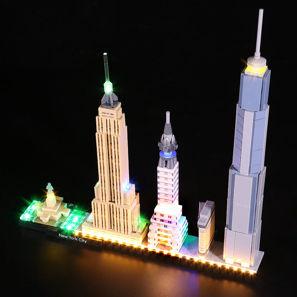Kit d'éclairage BrickBling pour la série LEGO City Skyline New York 21028
