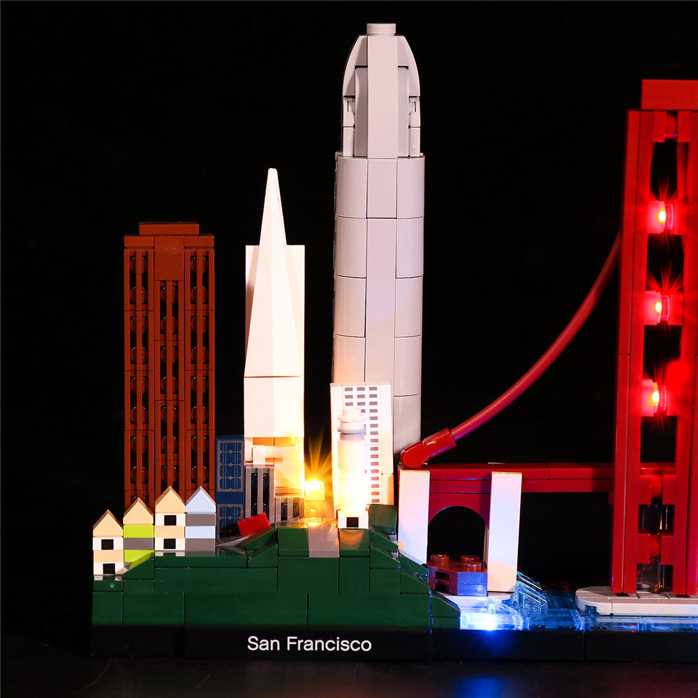 Kit d'éclairage BrickBling pour la série LEGO City Skyline San Francisco 21043