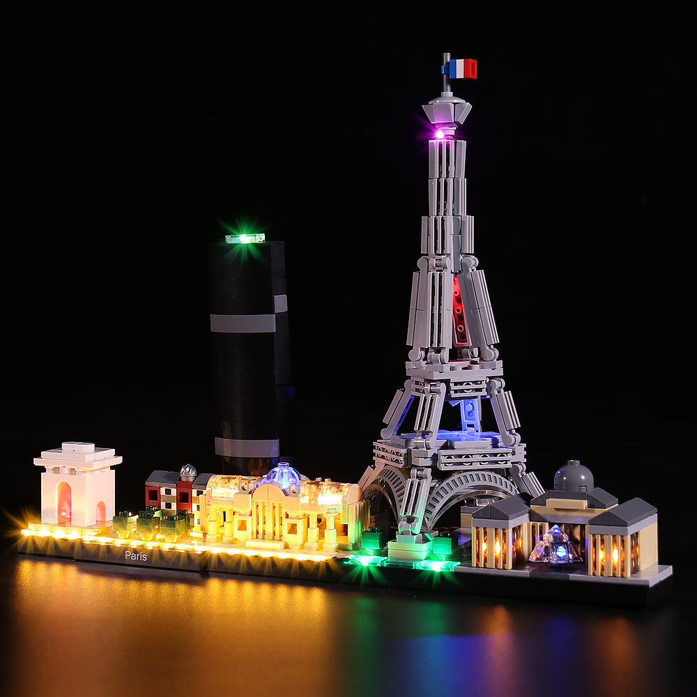 BrickBling Lichtset für LEGO City Skyline Series Paris 21044