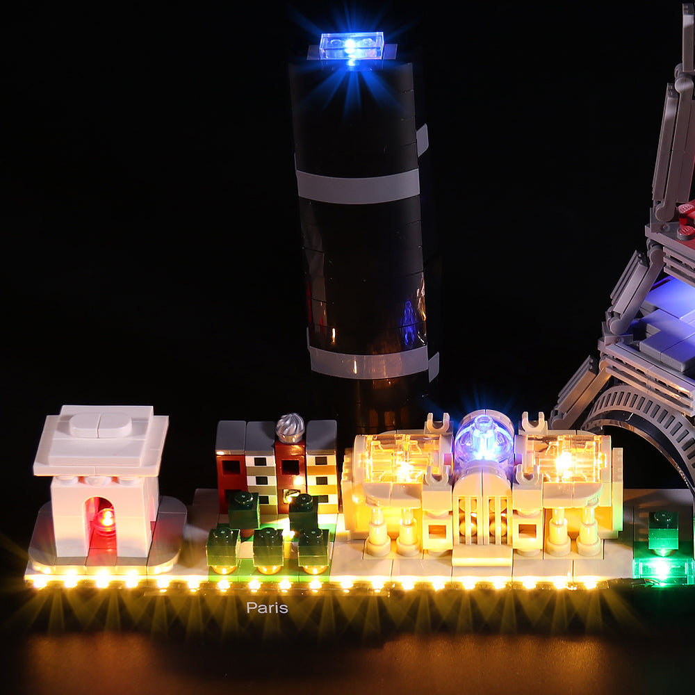 BrickBling Lichtset für LEGO City Skyline Series Paris 21044