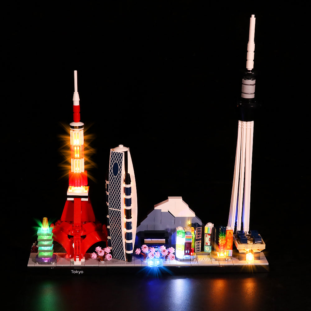 BrickBling Lichtset für LEGO City Skyline Serie Tokio 21051