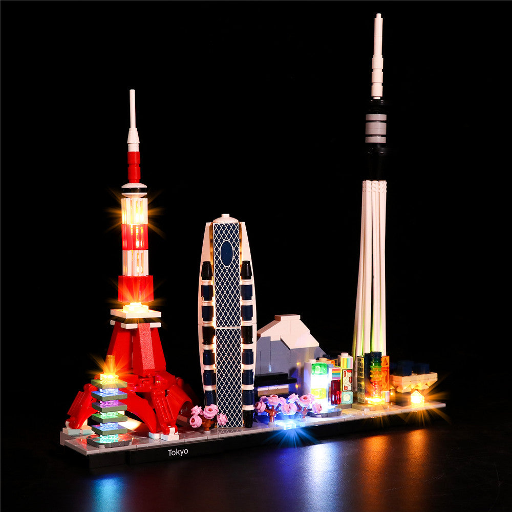 BrickBling Lichtset für LEGO City Skyline Serie Tokio 21051