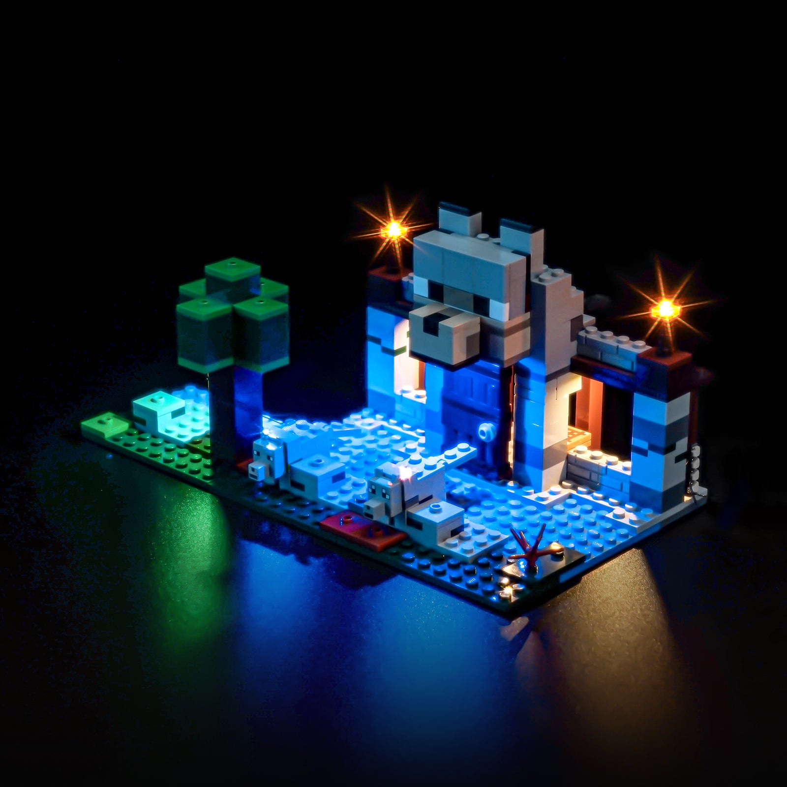 BrickBling Light Kit for LEGO Minecraft The Wolf Stronghold 21261 New Version