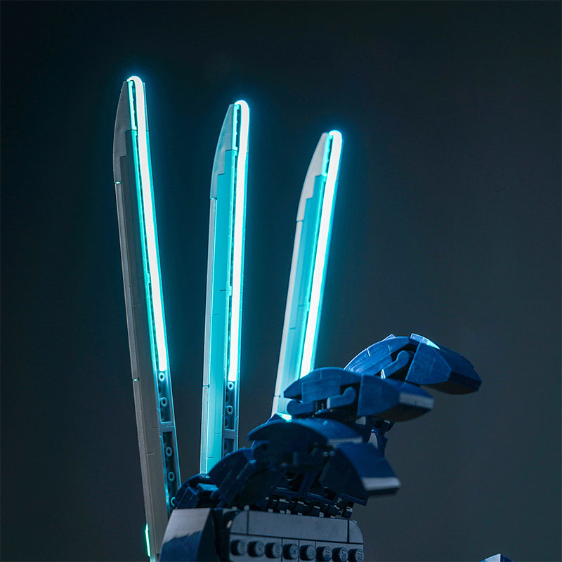 Kit d'éclairage BrickBling pour les griffes d'adamantium de LEGO Wolverine 76250