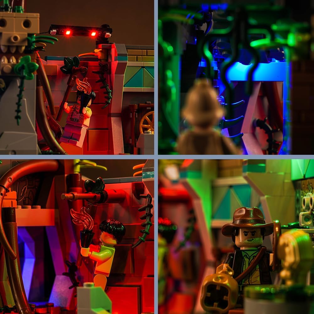 BrickBling Lichtset für LEGO Tempel des Goldenen Idols 77015