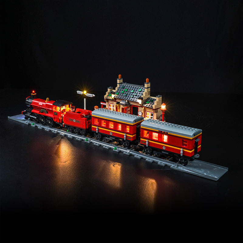 Kit d'éclairage BrickBling pour ensemble de train LEGO Poudlard Express™ avec gare de Pré-au-Lard™ 76423