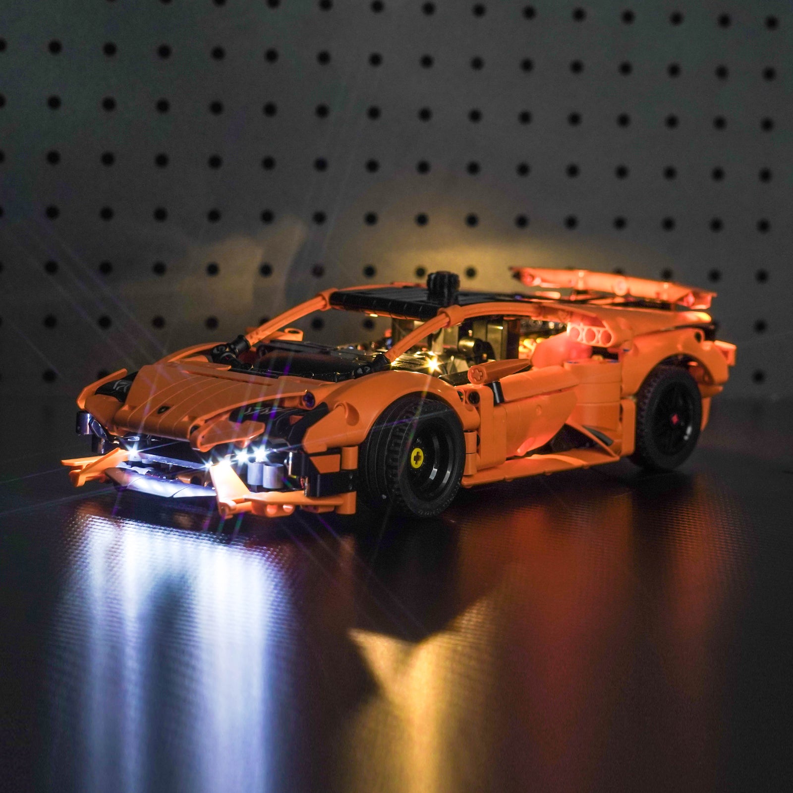Kit d'éclairage BrickBling pour LEGO Lamborghini Huracán Tecnica Orange 42196