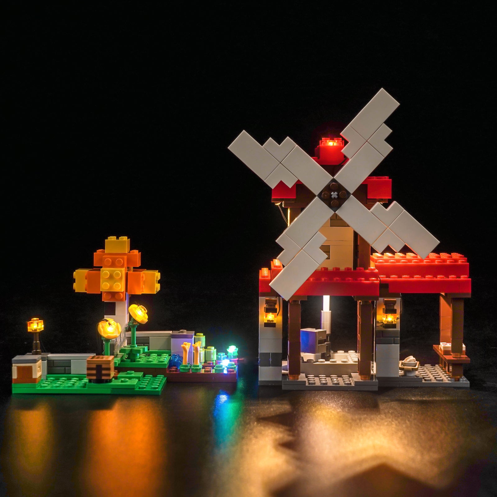 BrickBling Light Kit for LEGO Minecraft The Windmill Farm 21262